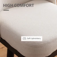 HOMCOM Bar Height Bar Stools Set of 2, Modern 360° Swivel Kitchen Chairs with Steel Legs and Footrest, 29.5 Inch Seat Height Upholstered Barstools for Kitchen Island, Cream White(m-7)