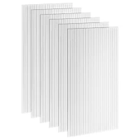 Outsunny Polycarbonate Greenhouse Panels UV Protected Twin-Wall Roof Panels Clear 47.2" x 23.6", 6 Pack(m-8)