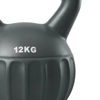 Soozier Kettlebell, 26 lbs Kettle Bell with Non-Slip Handle for Home Gym, Weight Lifting and Strength Training, Grey(m-10)