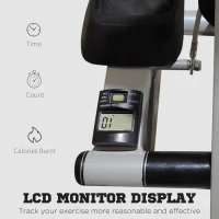 Soozier Height Adjustable Stair Stepper, Stepper Exercise Machine with Handlebar, LCD Monitor, Black(m-6)