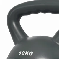 Soozier Kettlebell, 22 lbs Kettle Bell with Non-Slip Handle for Home Gym, Weight Lifting and Strength Training, Grey(m-11)