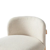 Counter Height Bar Stool Set with Foam Upholstered Seat, Modern Bar Chairs with Ergonomic Curved Backrest, 19.5'' L x 21.5'' W x 33'' H, Beige+Natural(m-10)
