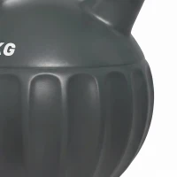 Soozier Kettlebell, 18 lbs Kettle Bell with Non-Slip Handle for Home Gym, Weight Lifting and Strength Training, Grey(m-12)