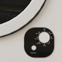 HOMCOM 2.6 Cu.Ft. Compact Laundry Dryer, 1300W Portable Clothes Dryer with 4 Drying Modes, Stainless Steel Tub, White(m-11)