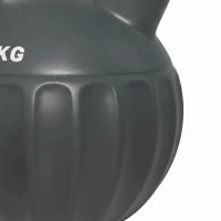 Soozier Kettlebell, 22 lbs Kettle Bell with Non-Slip Handle for Home Gym, Weight Lifting and Strength Training, Grey(m-12)