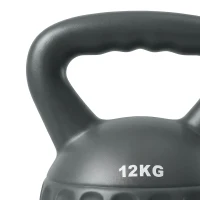 Soozier Kettlebell, 26 lbs Kettle Bell with Non-Slip Handle for Home Gym, Weight Lifting and Strength Training, Grey(m-9)