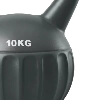 Soozier Kettlebell, 22 lbs Kettle Bell with Non-Slip Handle for Home Gym, Weight Lifting and Strength Training, Grey(m-10)