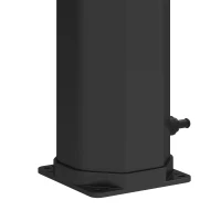 Outsunny 9.2 Gallon Solar Heated Outdoor Shower, 7.1ft with 2 Free-Rotating Shower Heads & Foot Showers for Poolside Beach Spa(m-12)