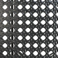 Outsunny 27.5" Square Outdoor Patio Table, Outdoor Folding Table with Grid Rattan-Like Top for Camping, Picnic, Black(m-10)