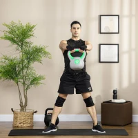 Soozier 35 lb Soft Kettlebell, Sand Filled Weight with Grip Handle, Solid Kettlebell Weight for Full Body Workout, Green(m-1)