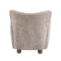 Cozy Wingback Armchair with Premium Fabric Upholstery, Bouclé Accent Chair with Plush Cushioned Seat, 32'' L x 31'' W x 32.5'' H, Beige Brown(m-7)