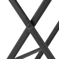 Outsunny 27.5" Square Outdoor Patio Table, Outdoor Folding Table with Grid Rattan-Like Top for Camping, Picnic, Black(m-9)