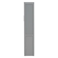 Space-Saving Murphy Bed with 5-layer Folded Cabinet, Solid Murphy Bed Frame with 600 lbs Weight Capacity, 87.5" L x 15.5" W x 83.5" H, Gray(m-11)