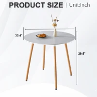 Modern Compact 5-Piece Dining Set with Solid Wood Legs, Minimalist Kitchen Table Set with Adjustable Metal Shims, 35.5'' L x 35.5'' W x 29.5'' H, White(m-3)