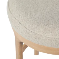 Counter Height Bar Stools with Premium Rubberwood Frame, Modern Bar Chairs with Ergonomic Seat, 18.5'' L x 18.5'' W x 33'' H, Beige+Natural(m-12)
