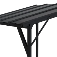 Outsunny Hardtop Grill Gazebo, Lean-to BBQ Shelter with Polycarbonate Roof for Outdoor, Patio, Lawn(m-9)