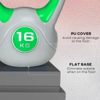 Soozier 35 lb Soft Kettlebell, Sand Filled Weight with Grip Handle, Solid Kettlebell Weight for Full Body Workout, Green(m-6)