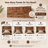 HOMCOM 8-Pack 3D Faux Wood Wall Panels, Lightweight Polyurethane Panels for Interior and Exterior Accent Walls, Brown(m-4)