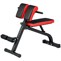 Soozier Foldable Roman Chair Hyperextension Bench, 660LBS Adjustable Weight Bench for Home Gym, Black(m-2)