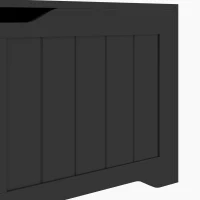 HOMCOM Storage Bench with Lift Top Storage Chest with Safety Hinges for Entryway, Living Room, Black(m-12)