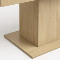 HOMCOM Folding Dining Table Extendable Kitchen Table Storage Cabinet Adjustable Shelf 6-8 People Natural(m-10)