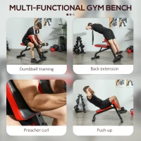 Soozier Foldable Roman Chair Hyperextension Bench, 660LBS Adjustable Weight Bench for Home Gym, Black(m-4)