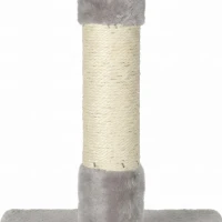 PawHut 52" Cat Tree, Multi-Level Large Cat Tower House with 2-Tier Condo, Bed, Sisal Scratching Posts, Light Grey(m-12)
