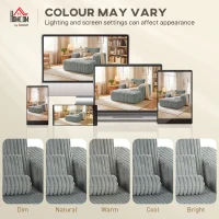 HOMCOM Sofa Bed, Sleeper Chair Bed with Pillow, Single, Grey(m-7)