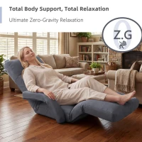 Swivel Gaming Chair with Adjustable Footrest, Ideal Floor Lounger for Living Room, Bedroom, or Gaming Setup, 20.5"L x 39.5"W x 26"H, Gray(m-7)
