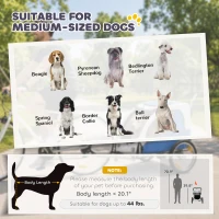 Aosom 2 in 1 Dog Bike Trailer, Foldable Pet Stroller, Dog Bicycle Trailer with Suspension, for Medium Dogs, Light Gray(m-5)