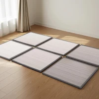 Breathable CocoShield Tatami Mat with Natural Jute Fiber, Moisture-Proof Sleeping Pad for Bedrooms, 137L x 203W x 2H cm, Gray(m-1)