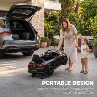 Qaba 12V Electric Car for Kids Licensed Mercedes AMG CLE 53 with Remote, Suspension, Lights, Music for 37-72 Months, Black(m-6)