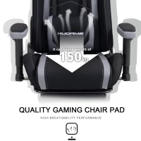 Ergonomic Gaming Chair with Adjustable Lumbar and Headrest Pillows, Cozy Computer Seat for Office and Gaming, 27.5"L x 20.5"W x 53"H, Black(m-4)
