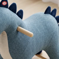 Qaba Baby Rocking Horse, Dinosaur Kids Ride on Horse with Realistic Sound, Interactive Toy for Toddlers 12-36 Months(m-9)