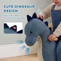 Qaba Baby Rocking Horse, Dinosaur Kids Ride on Horse with Realistic Sound, Interactive Toy for Toddlers 12-36 Months(m-4)