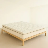 Comfortable 4-Inch Futon Mattress with High-Density Foam, Breathable Floor Sleeping Pad for Bedrooms, 190.5L x 137W x 10H cm, Light Beige(m-1)
