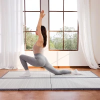 Resilient Jute Tatami Mat with Breathable Coconut Fiber, Moisture-Proof Sleeping Pad for Bedrooms, 99L x 203W x 2H cm, Gray(m-8)