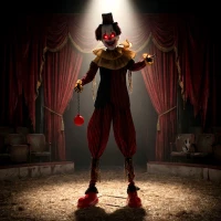 HOMCOM Large Animated Clown Halloween Decorations with Sound Touch Activated, Light Up Eyes, Animated Prop(m-9)