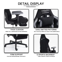 Ergonomic Gaming Chair with Adjustable Lumbar and Headrest Pillows, Cozy Computer Seat for Office and Gaming, 27.5"L x 20.5"W x 53"H, Black(m-7)