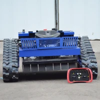 7.5-HP 225cc Gasoline RC Lawn Mower with EPA Engine, Industrial Grass Cutter for Steep Slopes, 36.22 " L x 36.22" W x 18.11" H, Antique Blue(m-5)
