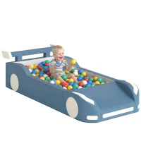 Qaba Climbing Toys for Toddlers, Foam Climbing Block Convert to Ball Pit or Toddler Bed for Gross Motor, 18-72 Months, Blue(m-13)