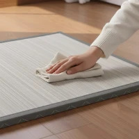 Breathable CocoShield Tatami Mat with Natural Jute Fiber, Moisture-Proof Sleeping Pad for Bedrooms, 99L x 203W x 2H cm, Light Green(m-6)