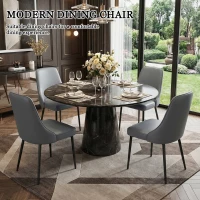 Cozy Dining Chairs with Ergonomic Curved Backrest, Stylish Kitchen Seats for Dining Rooms and Living Rooms, 19.5"L x 23.5"W x 35.5"H, Gray(m-9)