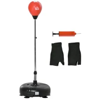 Soozier Reflex Bag with Stand, Freestanding Punching Bag Set with Speedball and Gloves, 52.4" -59.4" Adjustable Height(m-9)