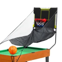 Soozier 53 in 5-in-1 Combo Multi Game Table with Foosball, Pool, Hockey, Table Tennis, Basketball for Adults(m-11)