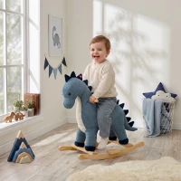 Qaba Baby Rocking Horse, Dinosaur Kids Ride on Horse with Realistic Sound, Interactive Toy for Toddlers 12-36 Months(m-2)