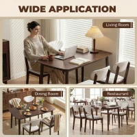 HOMCOM 5-Piece Dining Table Set for 4, Mid-Century Modern Kitchen Table and Chairs, Cream White(m-8)