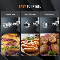Powerful 2400W Electric Meat Grinder with 2 Speeds, Heavy-Duty Sausage Stuffer for Home Kitchens, 12" L x 5.5" W x 12.5" H, Black(m-9)