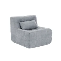 Cozy Modular Accent Chair with High-Resilience Sponge, Easy-Clean Couch with Detachable Cover and Anti-Slip Bottom, 32.5"L x 36"W x 29"H, Gray(m-2)