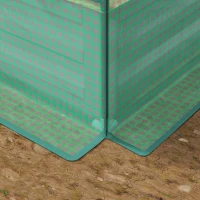 Outsunny Raised Garden Bed with Cover, 6x3 Metal Planter Box Mini Greenhouse for Vegetables, Green and Dark Grey(m-11)